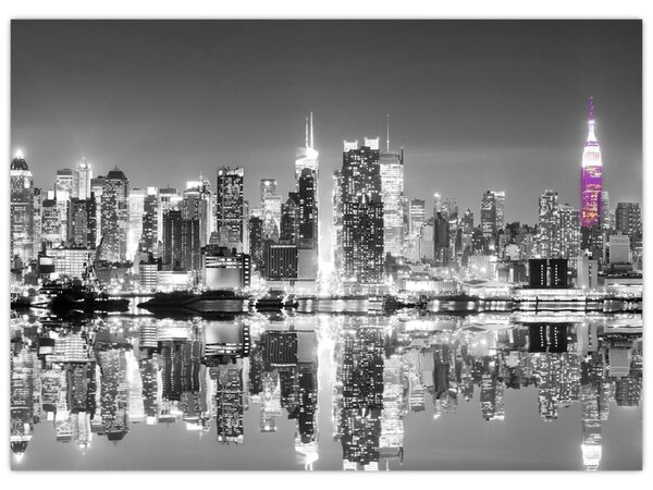 Kép - New York és a lila felhőkarcoló (70x50 cm)