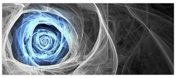 Kép - Absztrakt rózsa kék (120x50 cm)