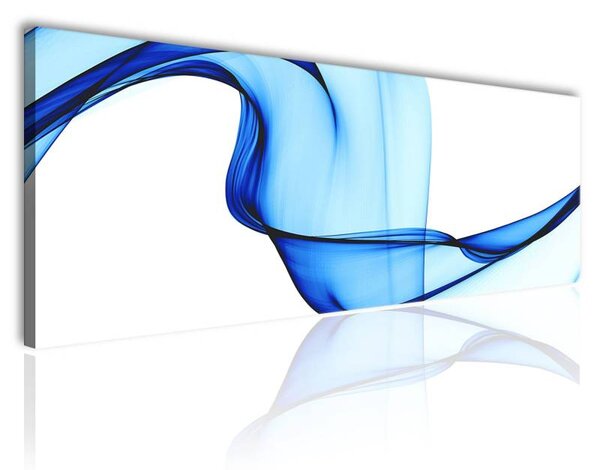 70x40 cm - Blue curves vászonkép