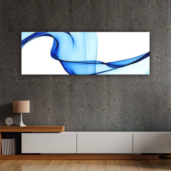 70x40 cm - Blue curves vászonkép