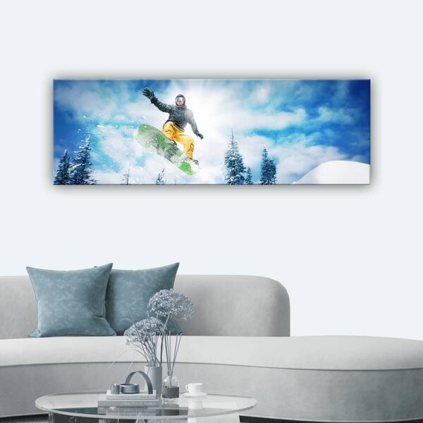 70x40 cm - A snowboard világa vászonkép