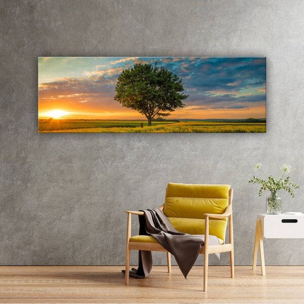 70x40 cm - Egy fa a réten vászonkép