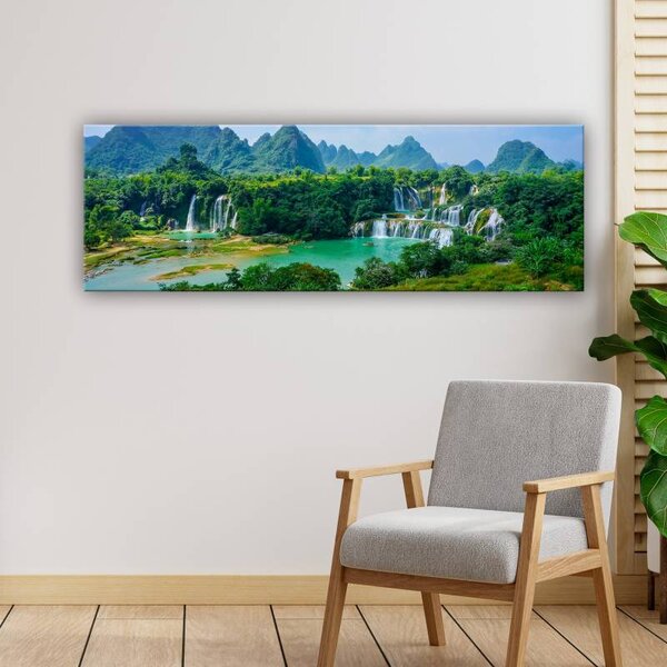 70x40 cm - Wet vízesés Vietnám vászonkép