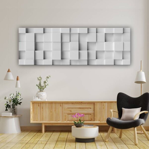 70x40 cm - 3D négyzetek vászonkép