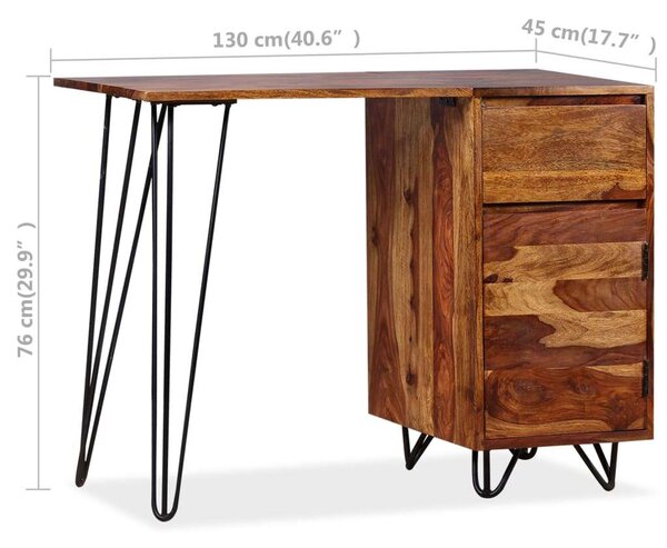 VidaXL Kelet-indiai Rózsafás Íróasztal - 110x45x76 cm