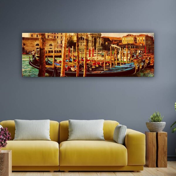 70x40 cm - Santa Maria della Salute Velence gondolákkal vászonkép