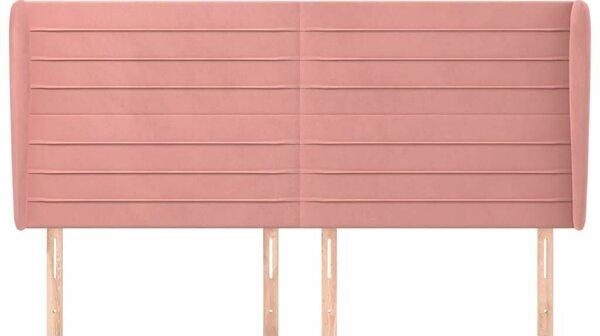 VidaXL Bársony Fejtámla - Rózsaszín - 183cm