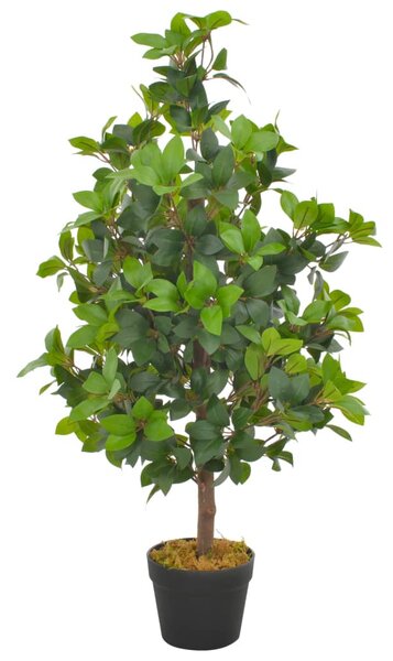 Zöld, cserepes műbabérfa 90 cm