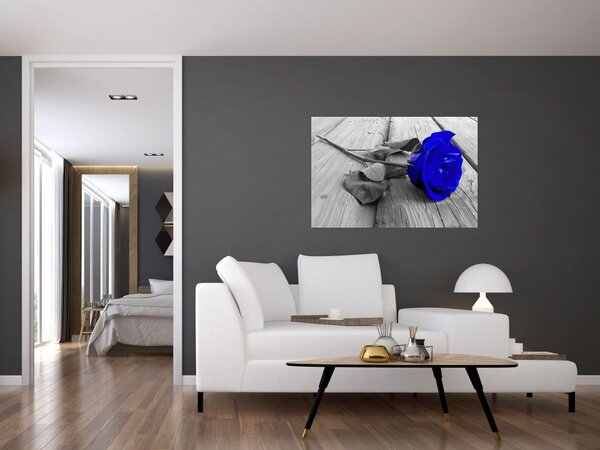 Kép - Kék rózsa (90x60 cm)