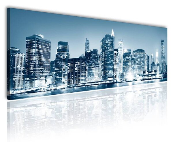 70x40 cm - New York Blue vászonkép