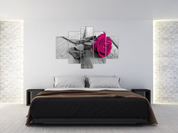 Kép - Rózsaszín rózsa (150x105 cm)