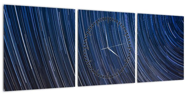 Éjszakai csillagok és az ég képe (órával) (90x30 cm)