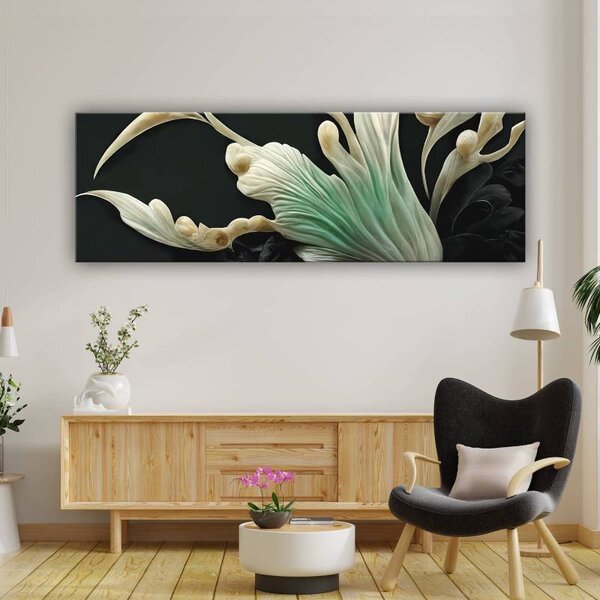 70x40 cm - Absztrakt növény kompozíció I vászonkép