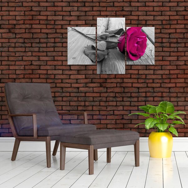 Kép - Rózsaszín rózsa (90x60 cm)