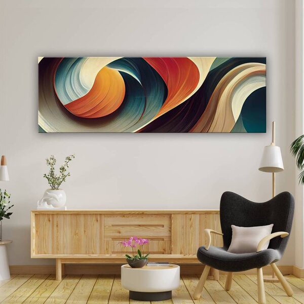 70x40 cm - Kavargó színek absztrakt vászonkép