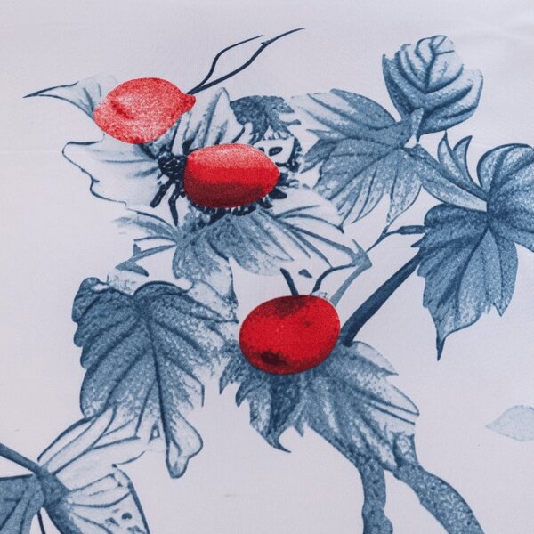 Flanel mikroszálas ágyneműhuzat BERRY BLOOM fehér-kék Ágyneműhuzat mérete: 70 x 90 cm | 140 x 200 cm