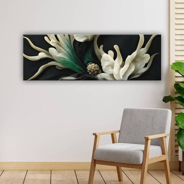 70x40 cm - Absztrakt növény kompozíció II vászonkép