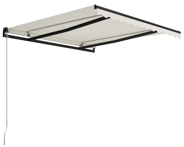 Krémszínű kézzel kihúzható napellenző 300 x 250 cm