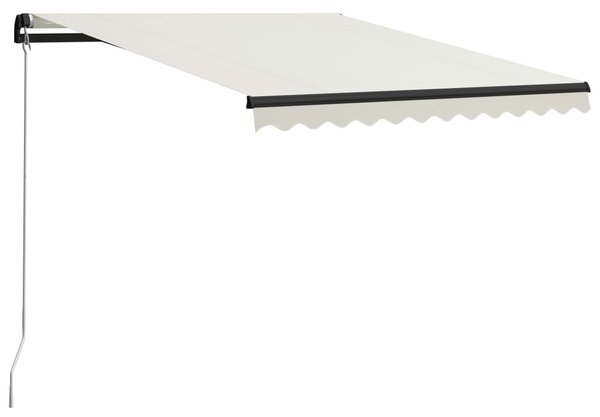 Krémszínű kézzel kihúzható napellenző 300 x 250 cm