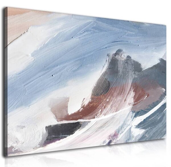 70x40 cm - Pasztell kék absztrakt vászonkép