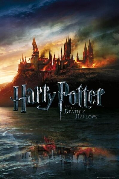 Plakát Harry Potter - Égő Roxfort, (61 x 91.5 cm)