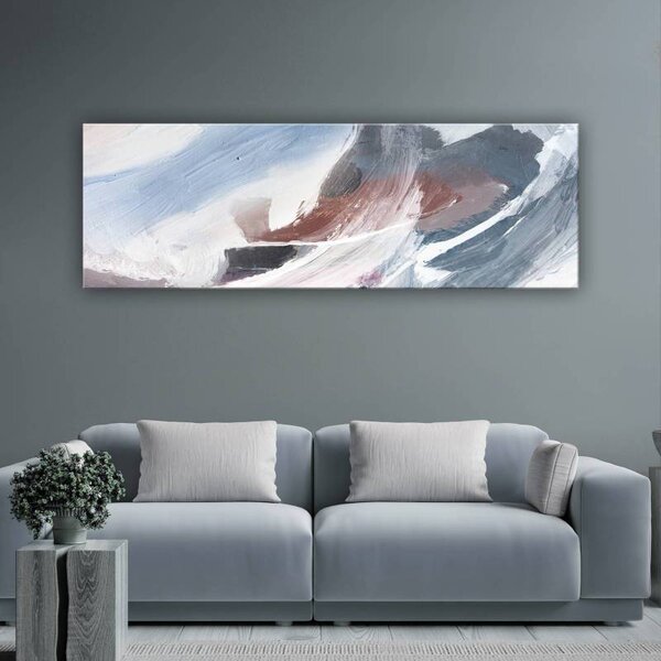 70x40 cm - Pasztell kék absztrakt vászonkép