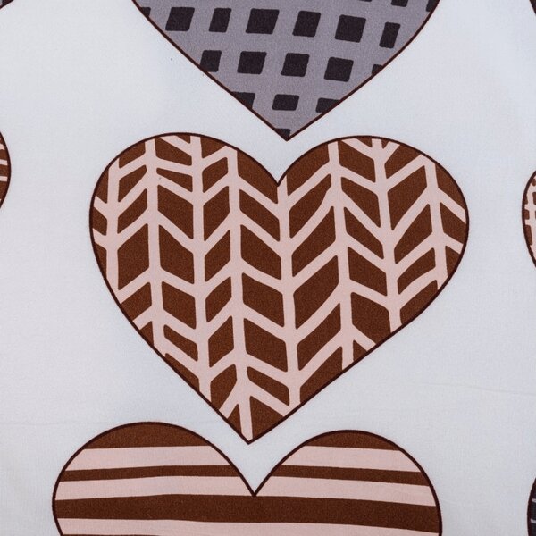Flanel mikroszálas ágynemű STRIPE HEART színes Ágyneműhuzat mérete: 70 x 90 cm | 140 x 200 cm