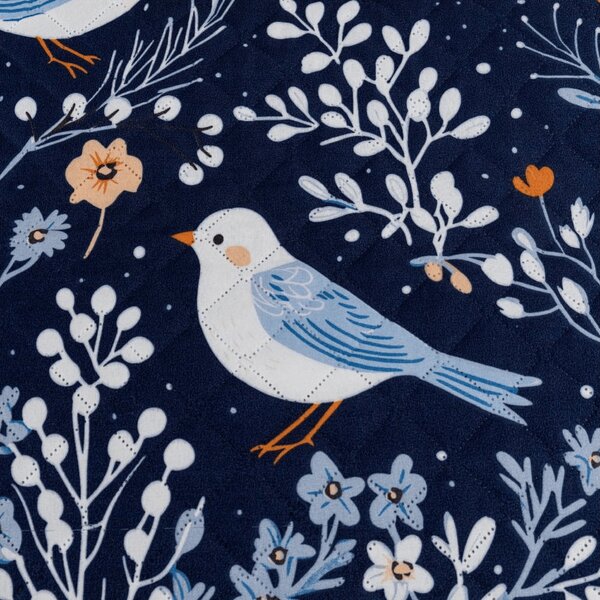 Ágytakaró DENIM BIRDS, kék Méret: 170 x 210 cm