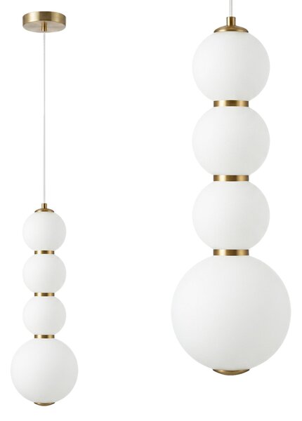 LED függesztett mennyezeti lámpa LHJ114-4CP szálcsiszolt arany