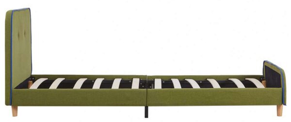 VidaXL Zöld Ágykeret - Szövetkárpitozott - 90x200 cm