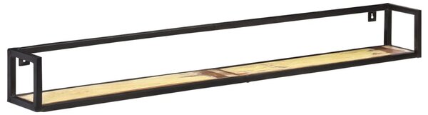 2 db tömör újrahasznosított fa fali polc 160 cm