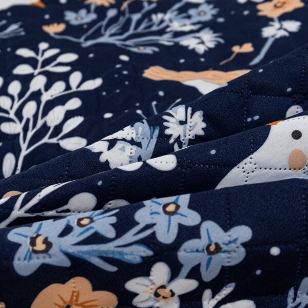 Ágytakaró DENIM BIRDS, kék Méret: 170 x 210 cm