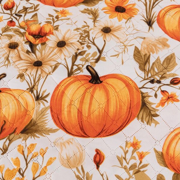 Ágytakaró FLOWERS AND PUMPKINS, narancssárga Méret: 170 x 210 cm