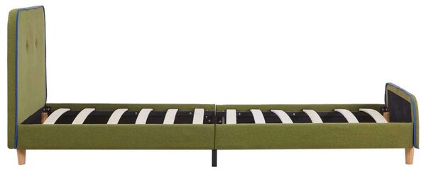 VidaXL Zöld Ágykeret - Szövetkárpitozott - 90x200 cm