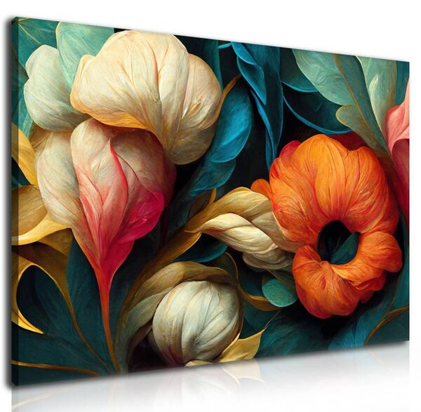 70x40 cm - Absztrakt színpompa vászonkép