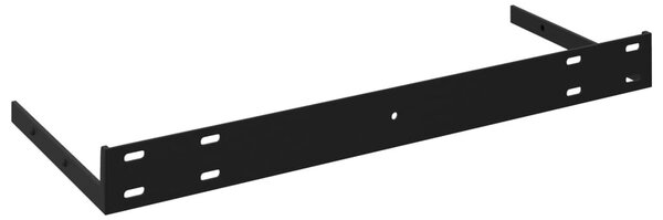 2 db fekete MDF lebegő fali polc 80 x 23,5 x 3,8 cm