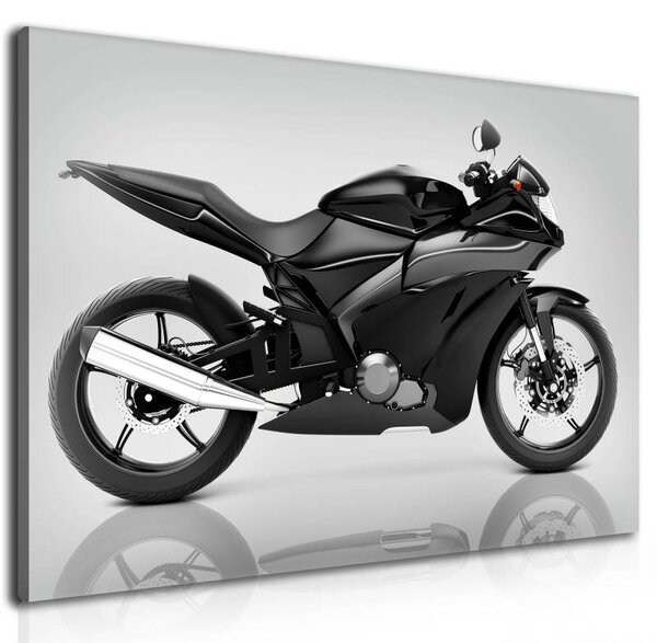 70x40 cm - Fekete motor vászonkép