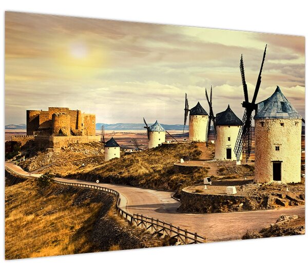 Kép - Szélmalmok (90x60 cm)