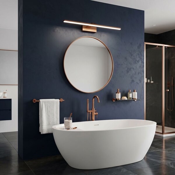 Fürdőszobai fali LED lámpa SWE014-1W 58cm BRUSH COPPER