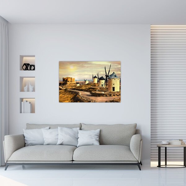 Kép - Szélmalmok (90x60 cm)