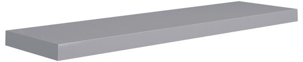 4 db szürke MDF lebegő fali polc 90 x 23,5 x 3,8 cm