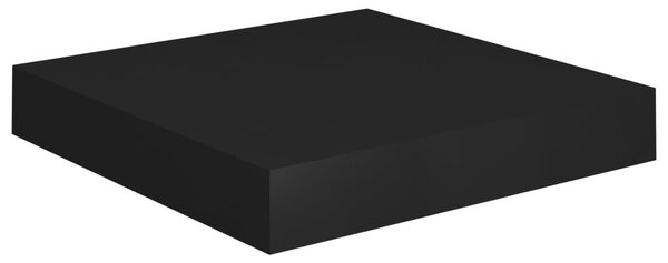 Fekete MDF lebegő fali polc 23 x 23,5 x 3,8 cm