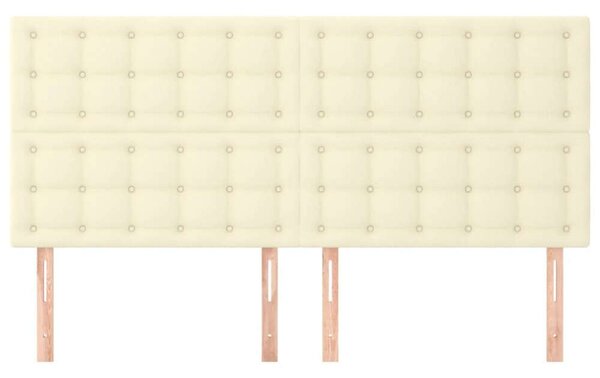 VidaXL 4 db krémszínű műbőr fejtámla 100 x 5 x 78/88 cm