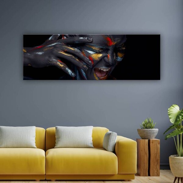 70x40 cm - Festett nő vászonkép