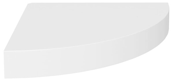 4 db fehér MDF lebegő sarokpolc 25 x 25 x 3,8 cm