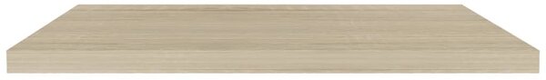 4 db tölgyszínű MDF lebegő fali polc 90 x 23,5 x 3,8 cm