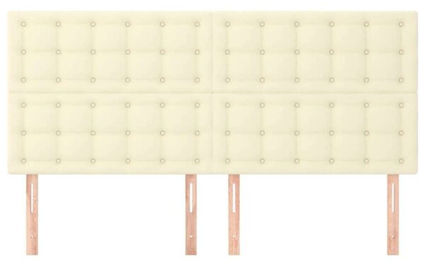 VidaXL 4 db krémszínű műbőr fejtámla 100 x 5 x 78/88 cm