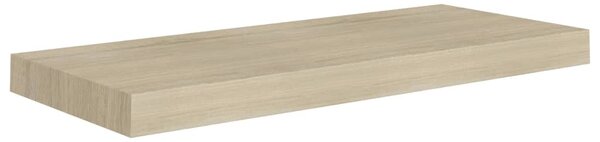 Tölgyszínű MDF lebegő fali polc 60 x 23,5 x 3,8 cm