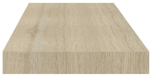 Tölgyszínű MDF lebegő fali polc 60 x 23,5 x 3,8 cm