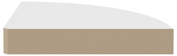 2 db fehér MDF lebegő sarokpolc 25 x 25 x 3,8 cm